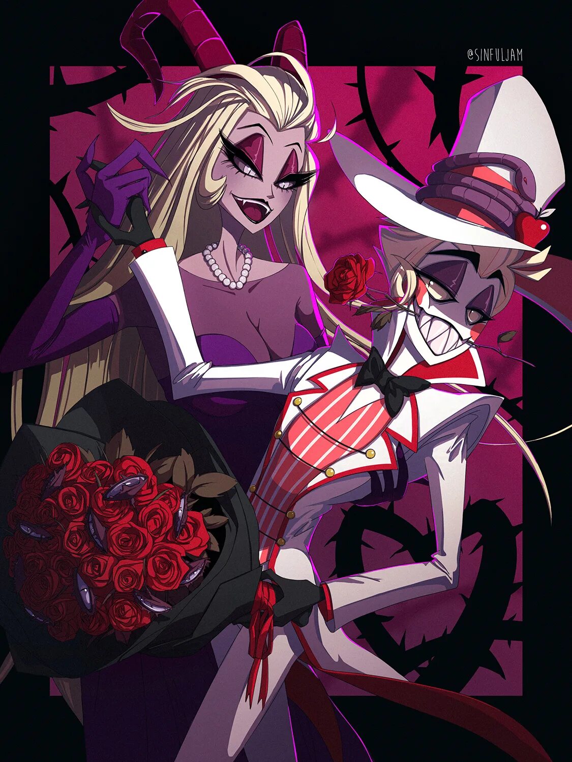 Lucifer hotel. Hazbin hotel люцифер и лилит. лилит магне хазбин отель. hazbin hotel лилит. hazbin hotel люцифер.