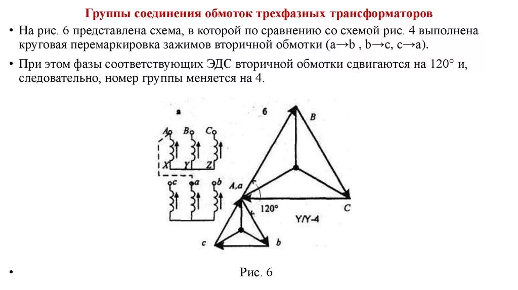 Группы трехфазных трансформаторов