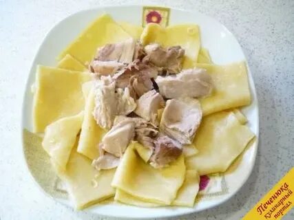 Тесто квадратиками с мясом