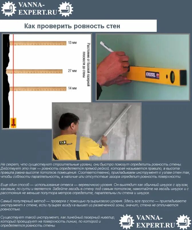 Как проверить уровнем горизонталь. Прибор для измерения ровности стен. прибор проверка стен на ровность. измеряют ровность стены. как уровнем проверить ровность стены.