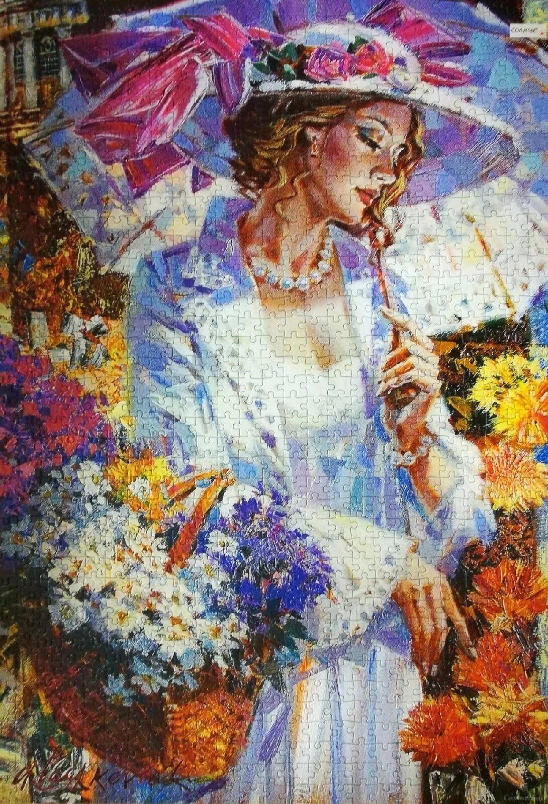 Красивые женщины с цветами картины
