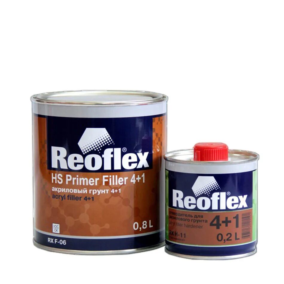 Грунтовка для автомобиля какая. Reoflex грунт 4+1 2к (4л) + отвердитель (1л). Грунт Reoflex эпоксидный Эпипраймер (0,8+0,2). Reoflex грунт 4+1 2к акриловый (4,0л) + отвердитель (1,0л). Reoflex HS primer Filler 4+1 акриловый грунт 0.8l.