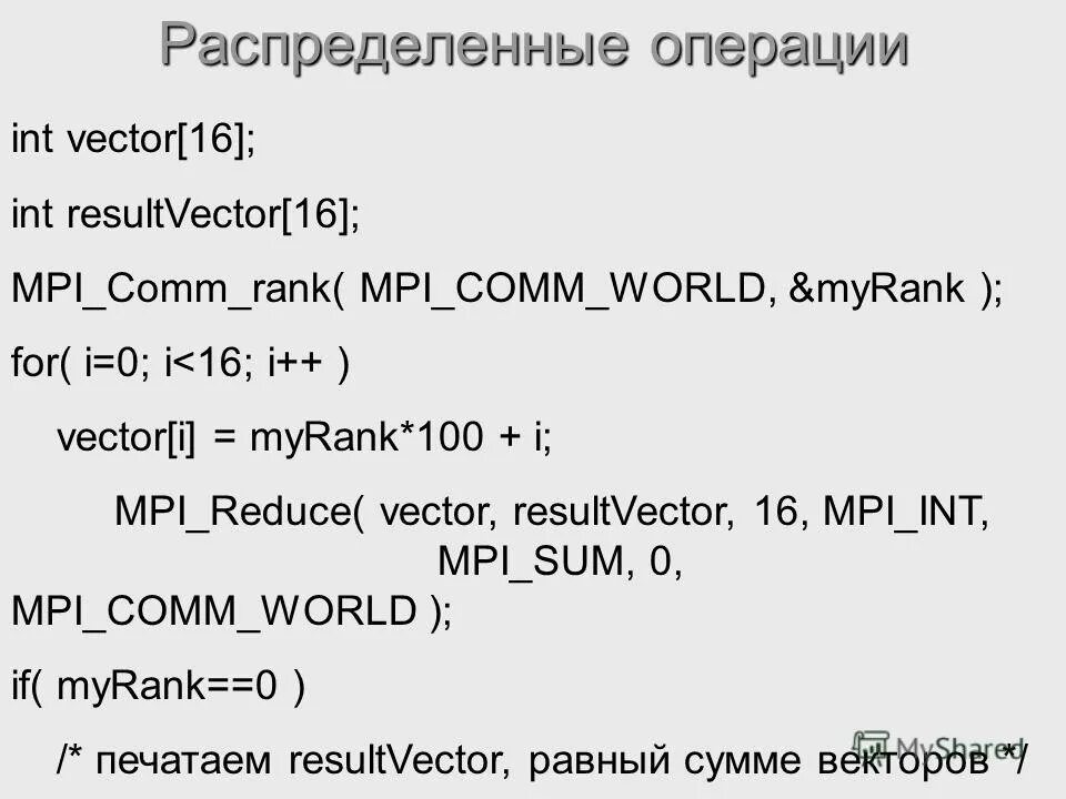 Операция int