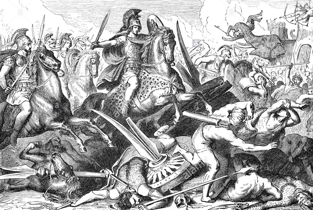 Сражение при Гавгамелах Македонский.