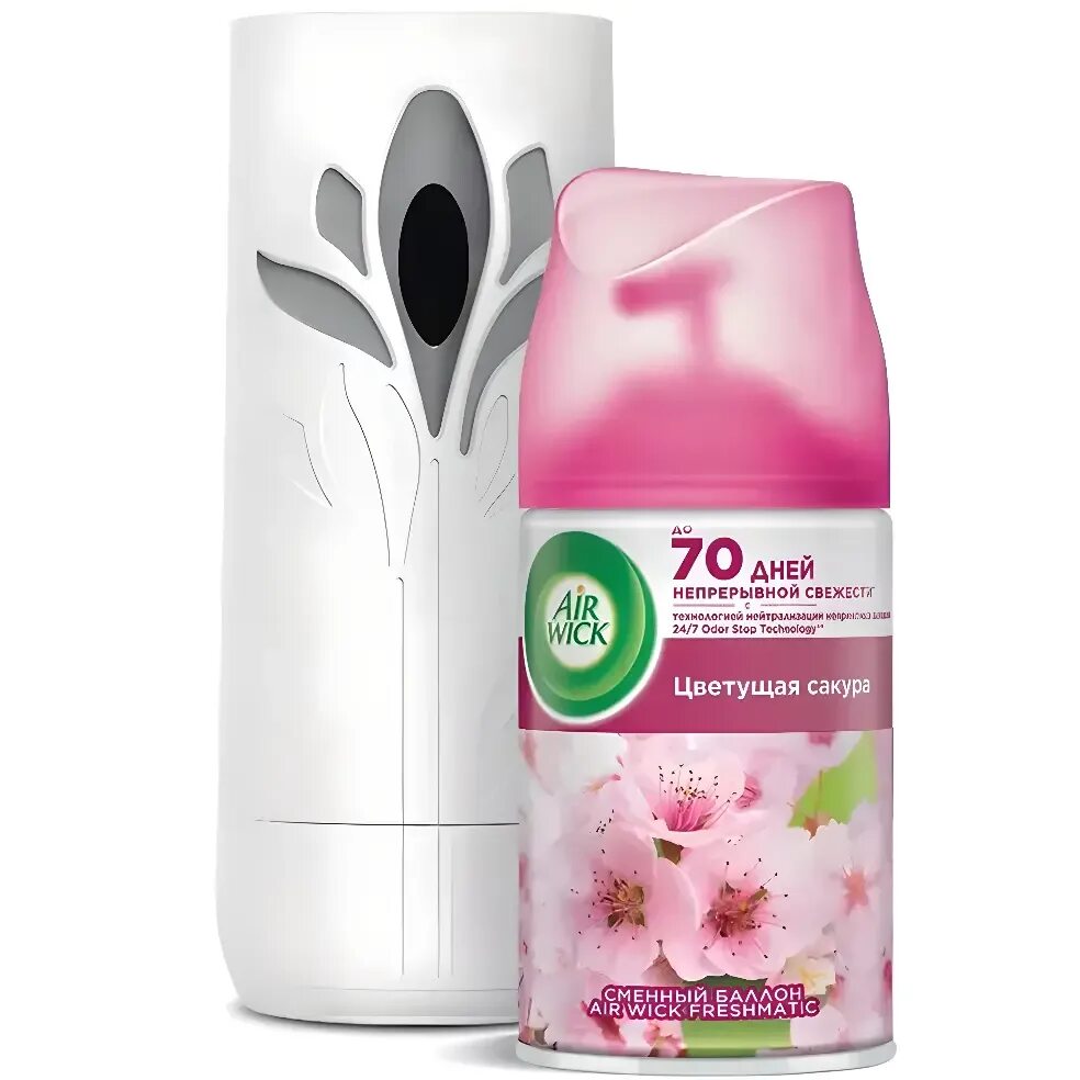 Освежитель воздуха freshmatic. Air Wick Цветущая Сакура. AIRWICK AVT.osv. Freshmatic tsvetuschaya Sakura 250ml. Air Wick смен.баллон Цветущая Сакура 250мл. AIRWICK осв.авт.комплект сладкая ваниль 250мл(арт. 3277182).