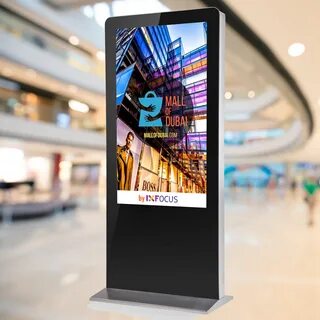 wayfinding digital signage Kiosk Multi-touch Screen Mockup.