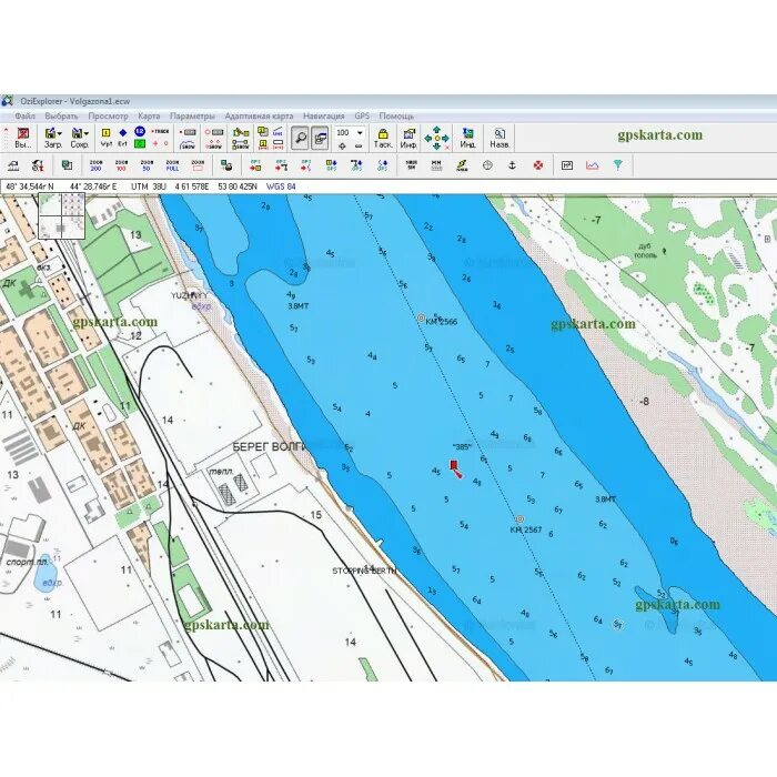 Карта глубин волгоградского