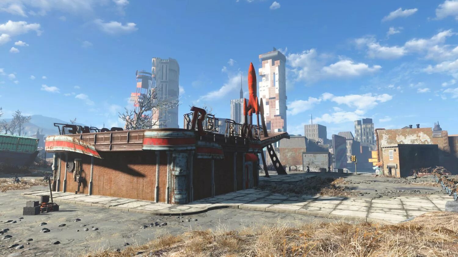 Fallout red. Fallout 4 red rocket. fallout 4 красная ракета поселение. красная ракета red rocket 2025. фоллаут 4 поселение ред рокет.