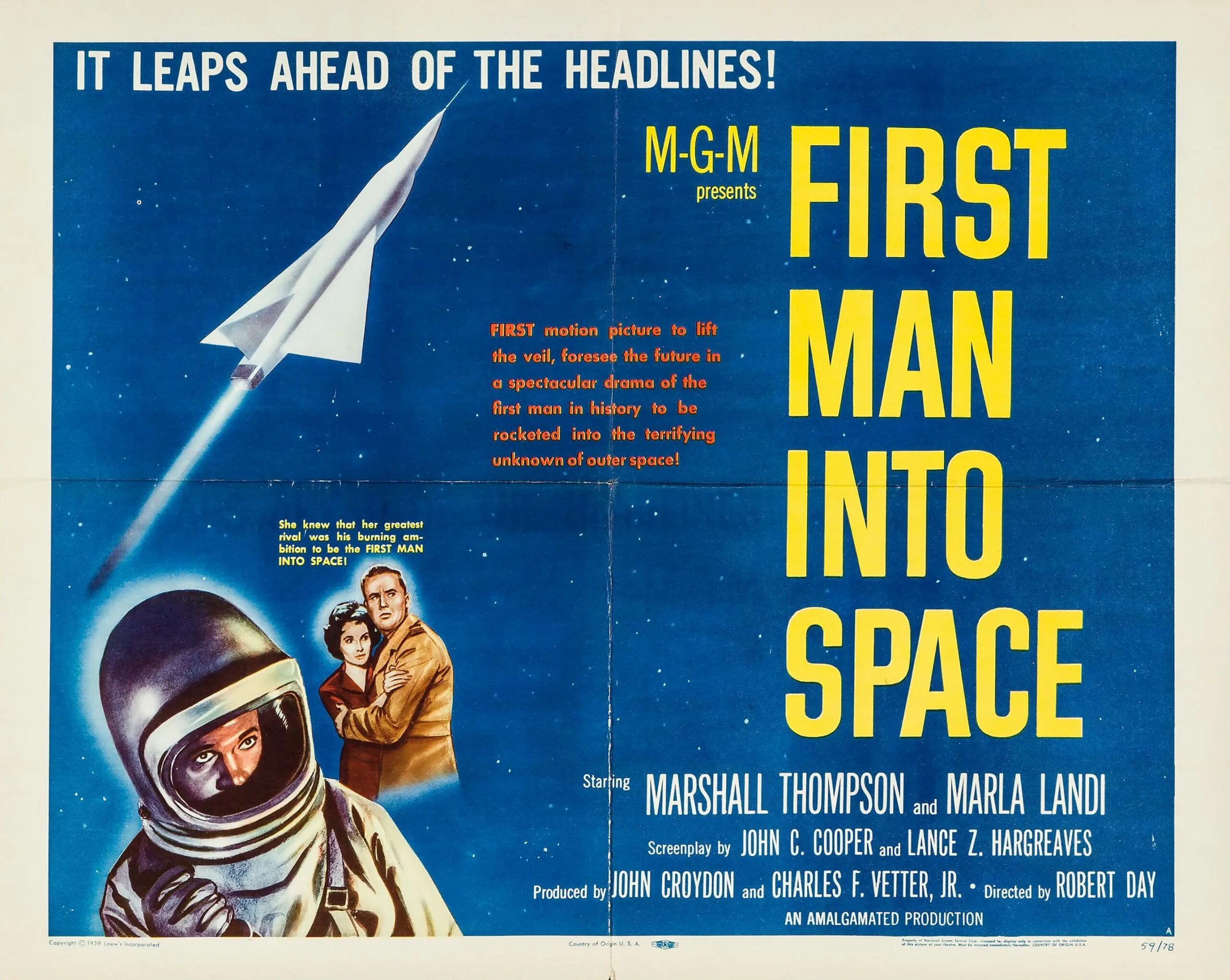 First in space купить. First man into Space 1959. Постер космос. First man in Space.