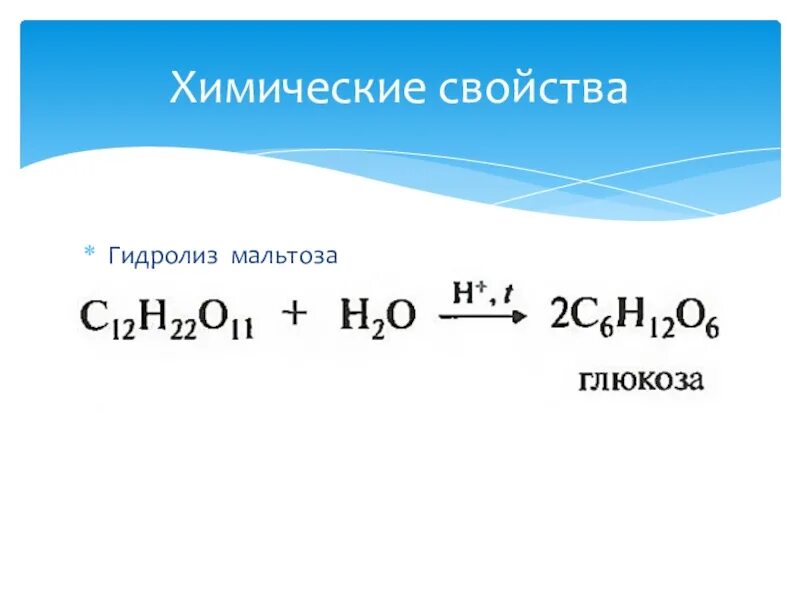 Гидролиз мальтозы реакция