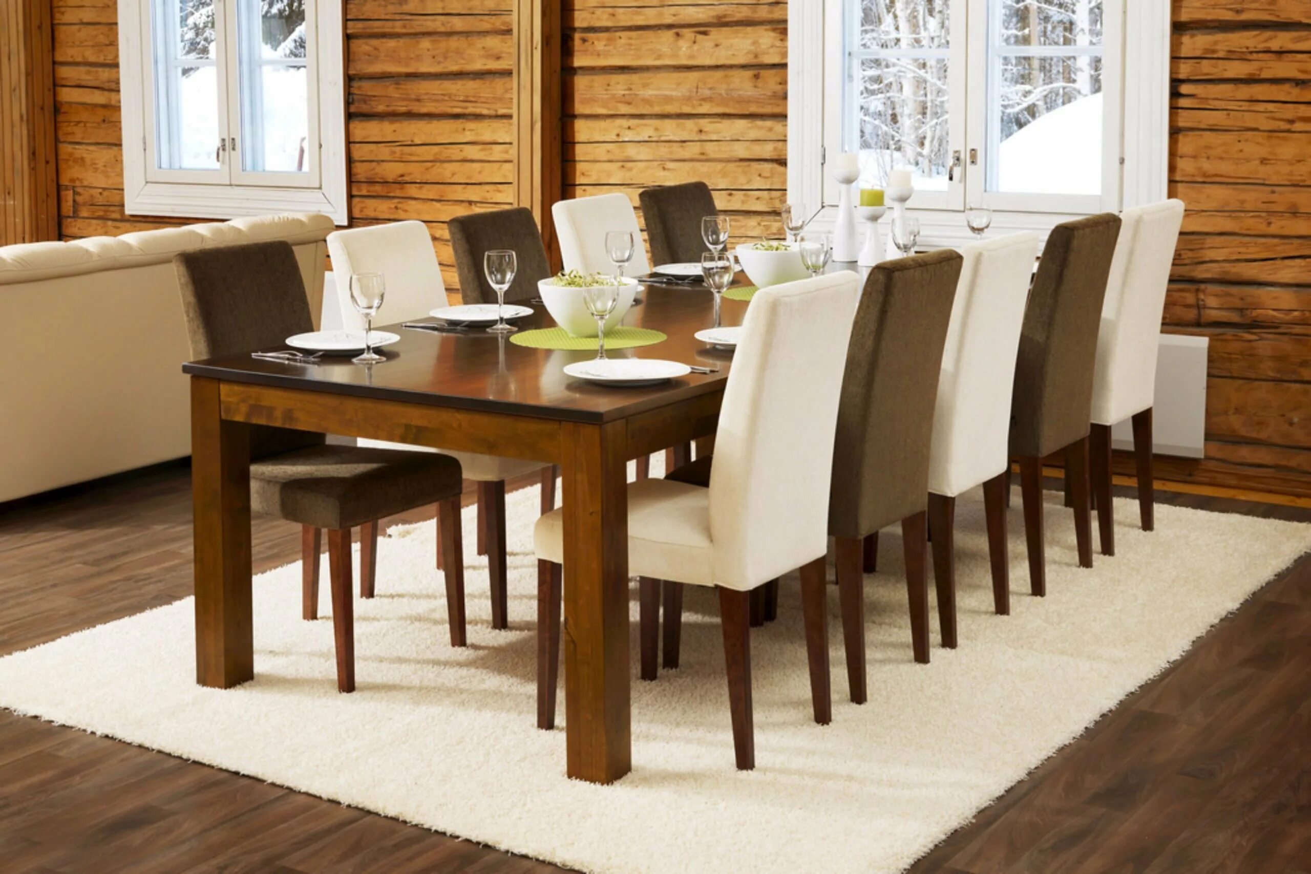 Стол Olivia Pohjanmaan. Финская мебель Pohjanmaan. Большие обеденные столы. Обеденный стол в интерьере. Дизайн обеденного стола