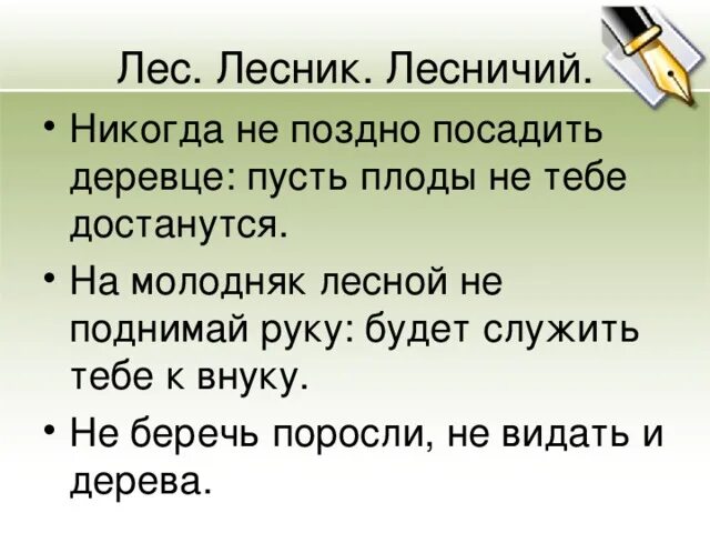 Не поздно сажать. Не беречь поросли не видать и дерева смысл пословицы. Пословица не беречь поросли. Объяснение пословицы не беречь поросли не видать и дерева. Не беречь поросли не видать и.