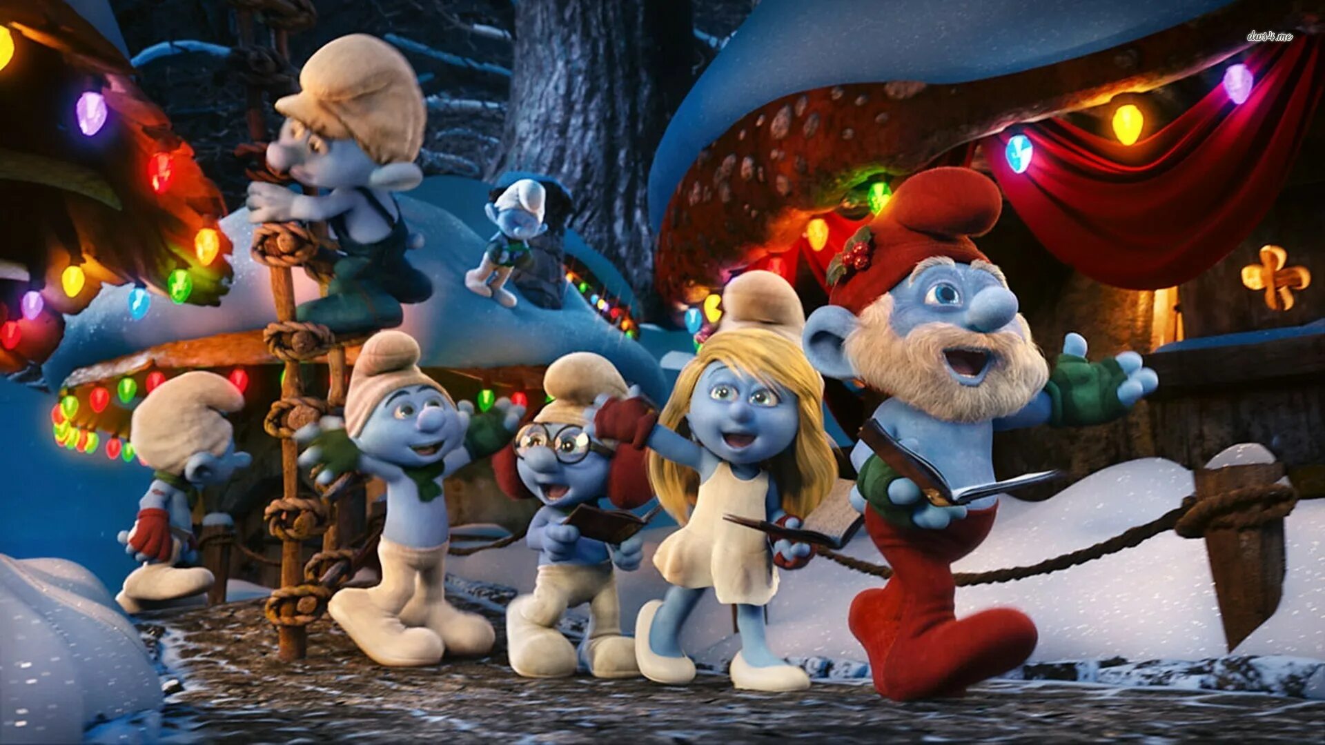 Включи серию новый год. Смурфики 2. Смурфики (the Smurfs) 2011. Смурфики Рождественский гимн.