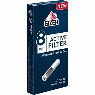 GIZEH Active Filter, 8 mm Diameter, in a practical 10-Package 5 packa.