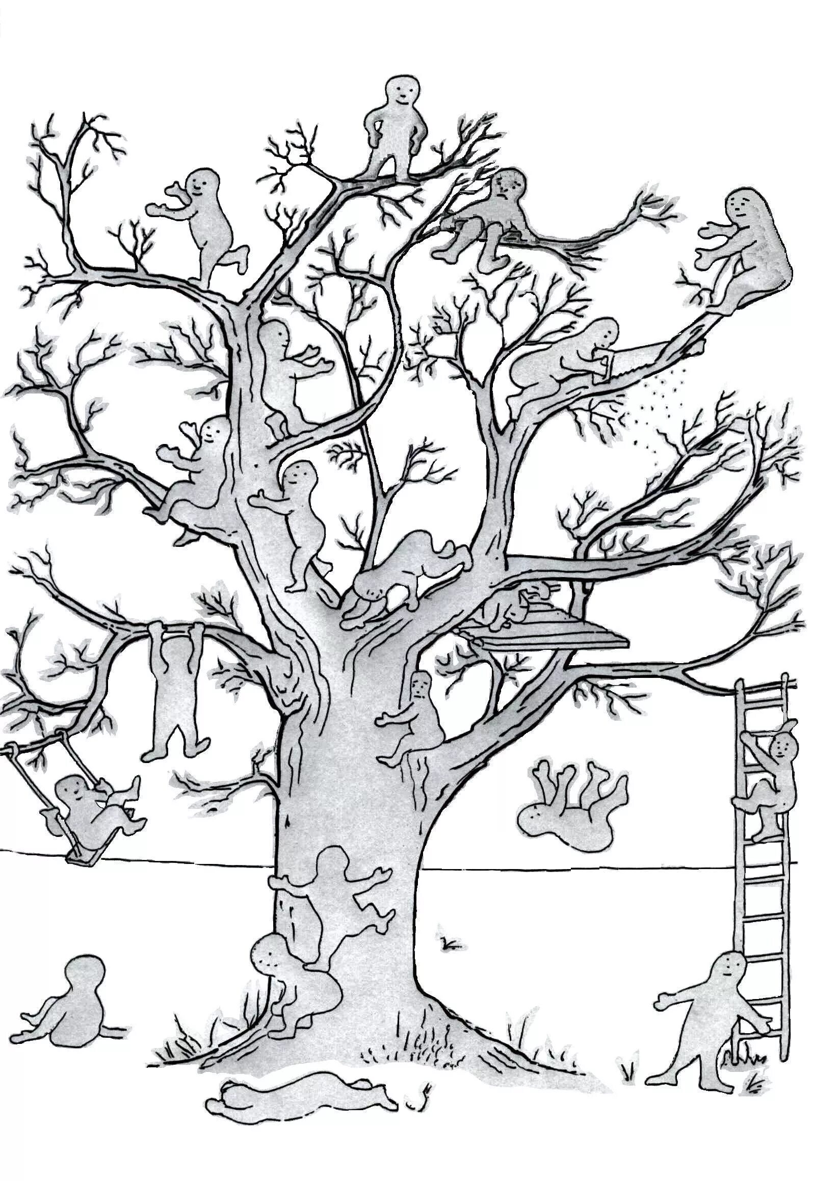 Результат теста дерево. Методика дерево Пономаренко. Проективная методика дерево Лампен. Методика «дерево с человечками» (д. Лампен, л. п. Пономаренко). Дерево с человечками.