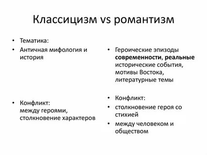Основной конфликт классицизма