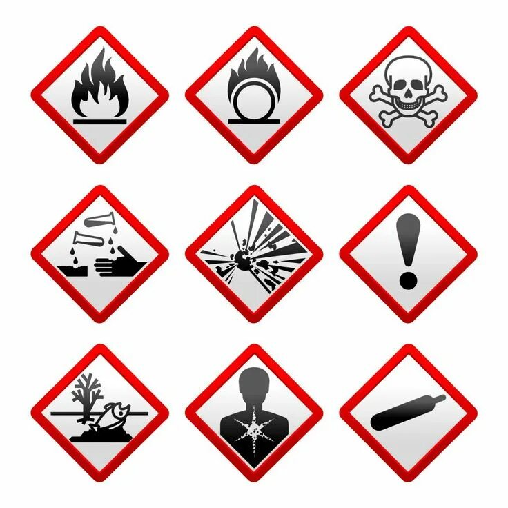 Warning transport hazard pictograms,Hazardous chemical danger Symbol Sign Isolat