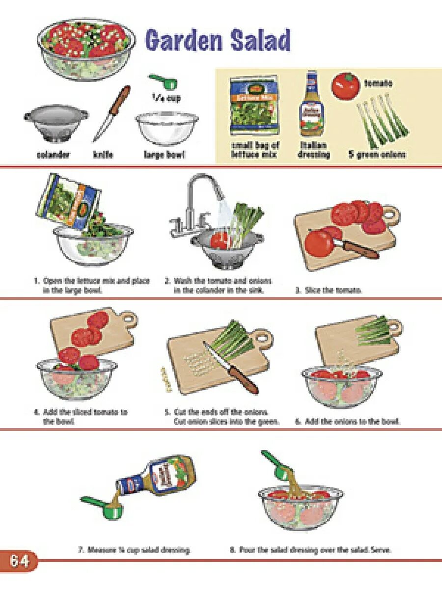 Cooking tasks. Recipe in English for Kids. Salad Recipe for Kids. Recipe Vocabulary. Easy Recipes in English for Kids.