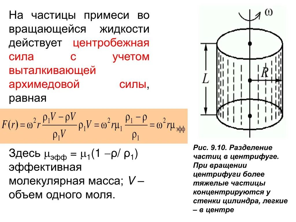 Силы действующие на движущуюся жидкость. Формула центробежной силы центрифуги. Силы в центрифуге. Жидкость во вращающемся цилиндре. Силы действующие в жидкости.