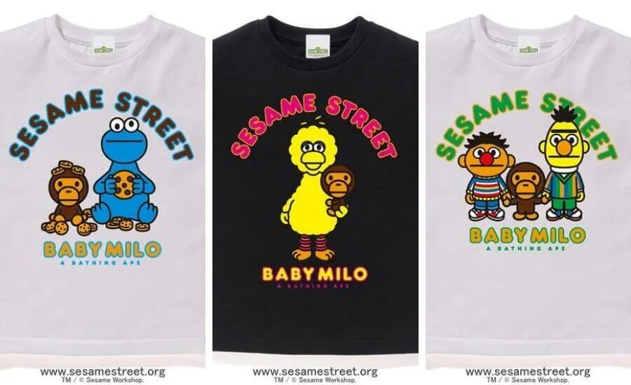 Bape x Sesame Street. Baby Melo Bape. Футболка с принтом улица сезам. Футболка с принтом улица сезам женские ноги. Орви беби мело