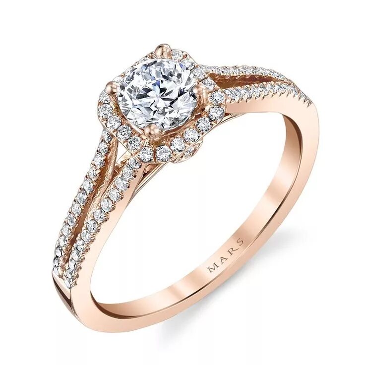 Кольцо с бриллиантом first class diamonds. Diamond Ring. Halo Engagement Ring.