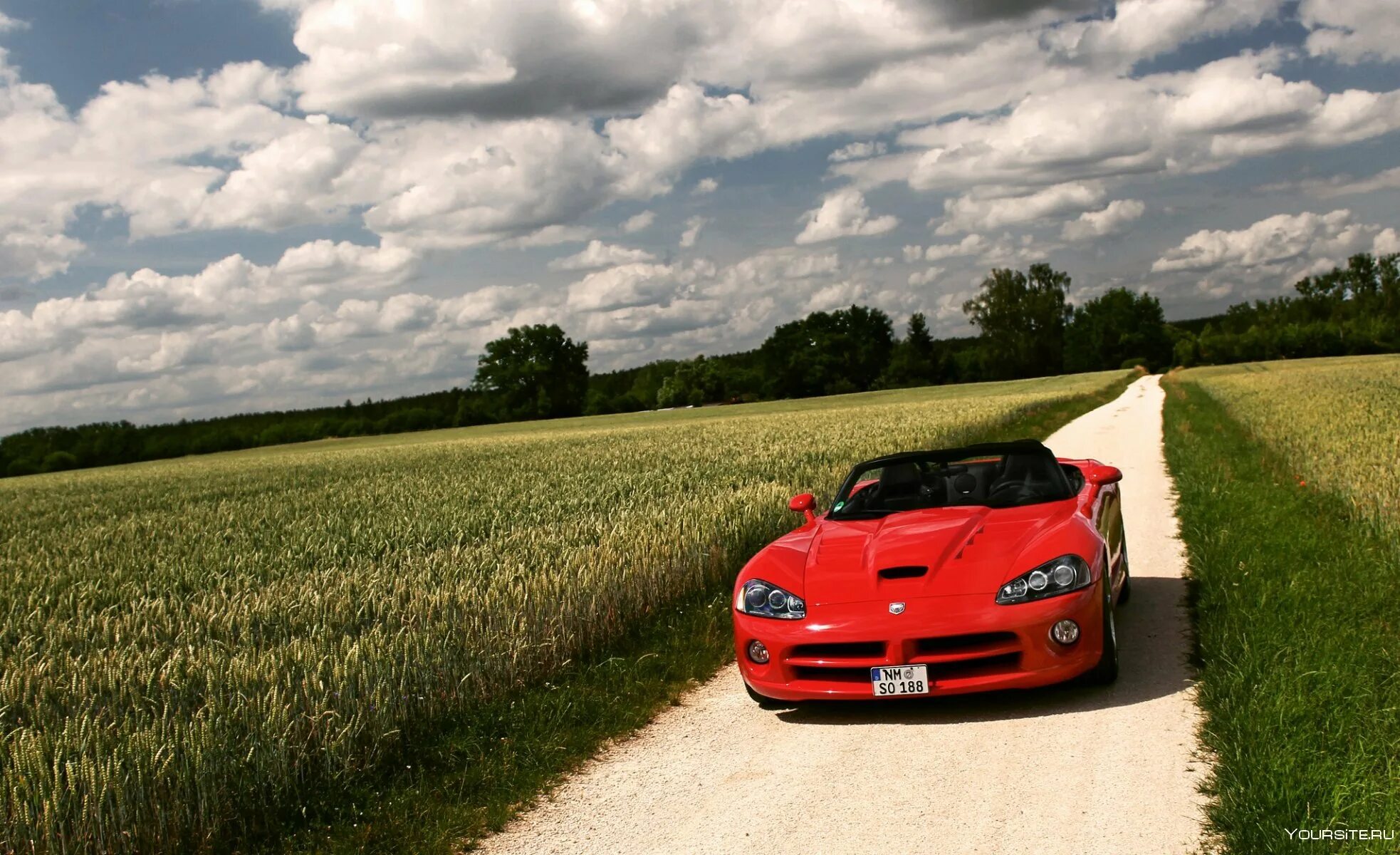 Додж Вайпер Феррари. Додж Вайпер красный. Пейзаж с машиной. Машина летом. Красивые машины лето