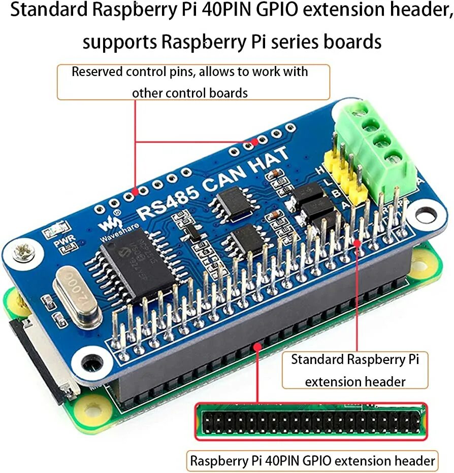 Raspberry hat. Raspberry pi 4 rs485. raspberry pi rs485 schematic. raspberry rs485 shield. rs485 can hat, плата расширения (hat) для raspberry pi, can/rs485-интерфейс.