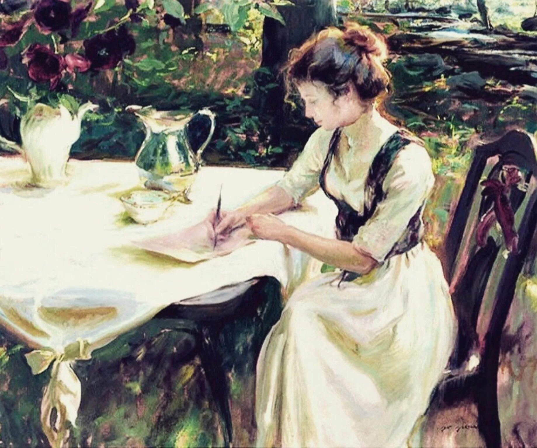 Писать живопись. Картины Даниэль Герхартц чтение. Даниэль Герхартц картина чаепитие. Поэзия в живописи. Женщина за столом живопись.