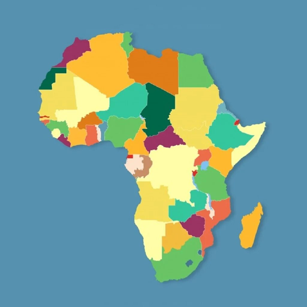 African countries. Политическая карта Африки. Материк Африка политическая карта. Карта африканского континента. Континент Африка на карте со странами.