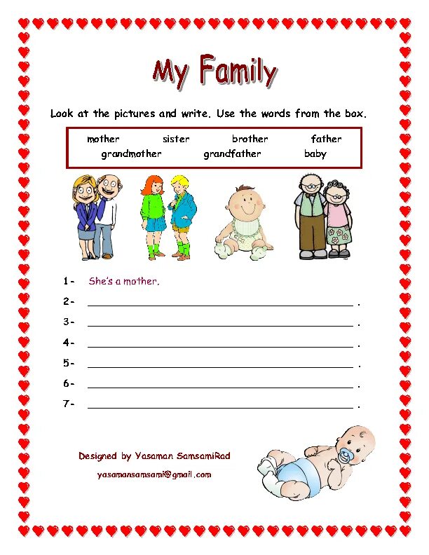 This is my friend wrote. Worksheets семья. Моя семья Worksheets. Задания Family for Kids. Семья на английском языке Worksheets.