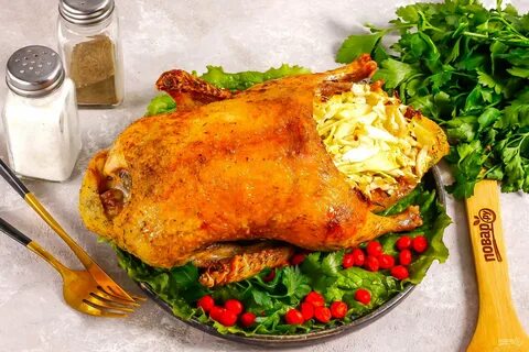 Рецепт утки целиком в духовке рукаве
