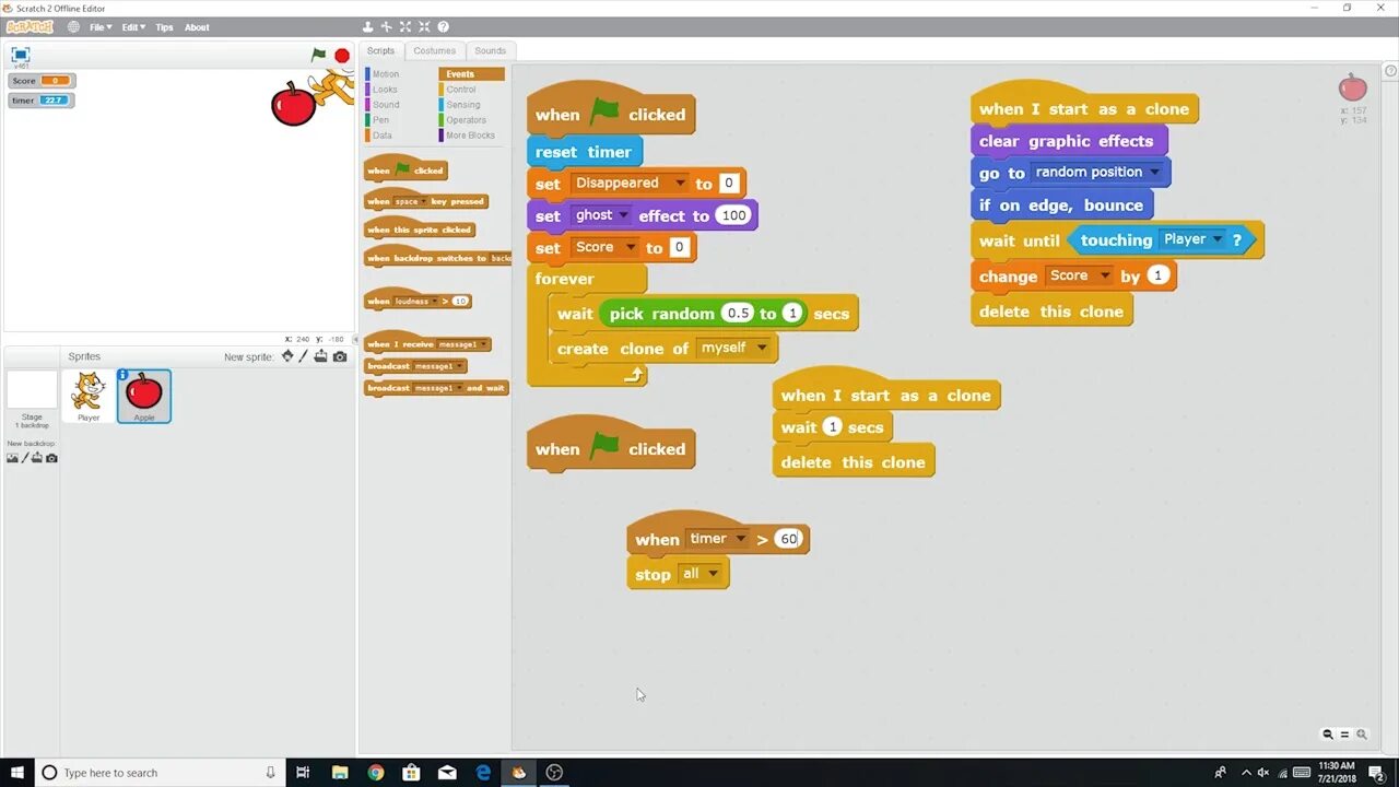 Scratch how to make. Scratches игра. Яблоко для скретч. Таймер в скретч. Клоны в скретч.