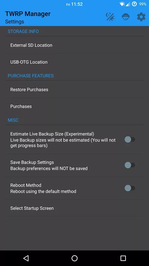 Twrp xperia. Twrp manager. usb otg twrp. twrp скриншот. twrp 3.5.2.
