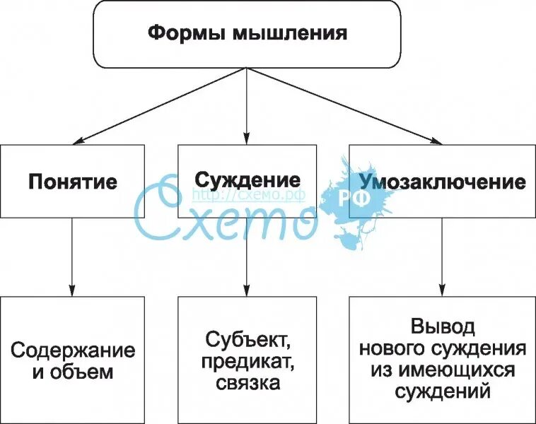 Содержание человеческого мышления составляют суждения умозаключения. Формы мышления.психология. основные формы мышления.психология. виды и формы мышления психология. формы мышления в психологии таблица.