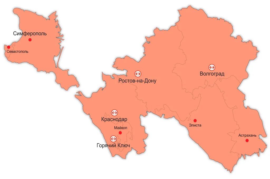 Субъекты юга россии на карте. Южный федеральный округ карта с городами. Южный федеральный округ состав карта. Южный федеральный округ регионы. Южный федеральный округ России состав.