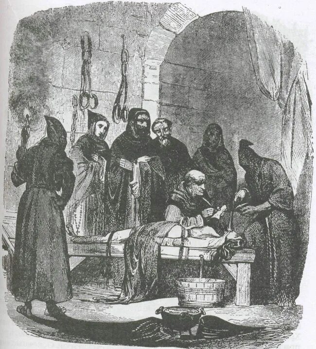 пытка живота девушки