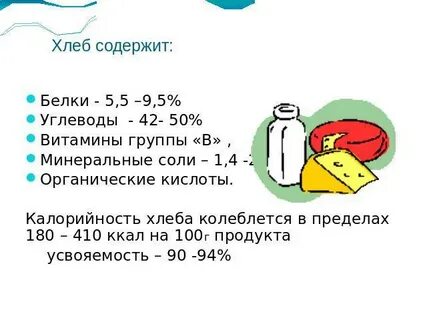 Хлеб белок на 100 грамм