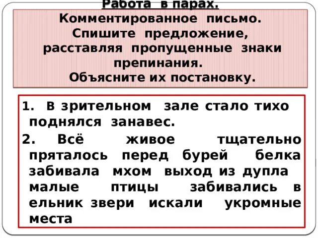 Бессоюзное предложение со значением причины. Комментированное письмо. бсп со значением дополнения. поднялся занавес в зрительном зале стало тихо бсп. двоеточие в бсп упражнения.