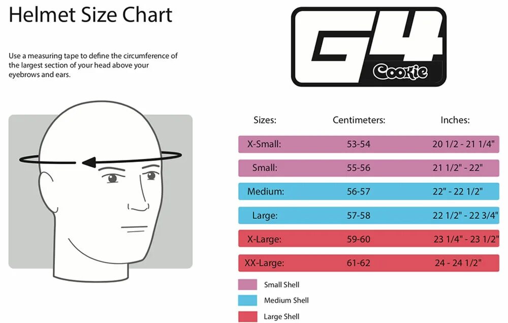 Размер шлема cookie g3. Размерный ряд шлемов g4. Шлем куки g4 Размеры. G3 шлем размерный ряд. Размер cookie