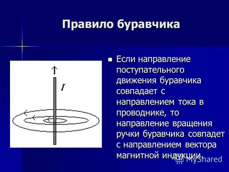 правило буравчика в физике. магнитное поле прямого тока. если направление поступательного движения буравчика совпадает. если направление поступательного движения буравчика совпадает. если направление движения буравчика совпадает.