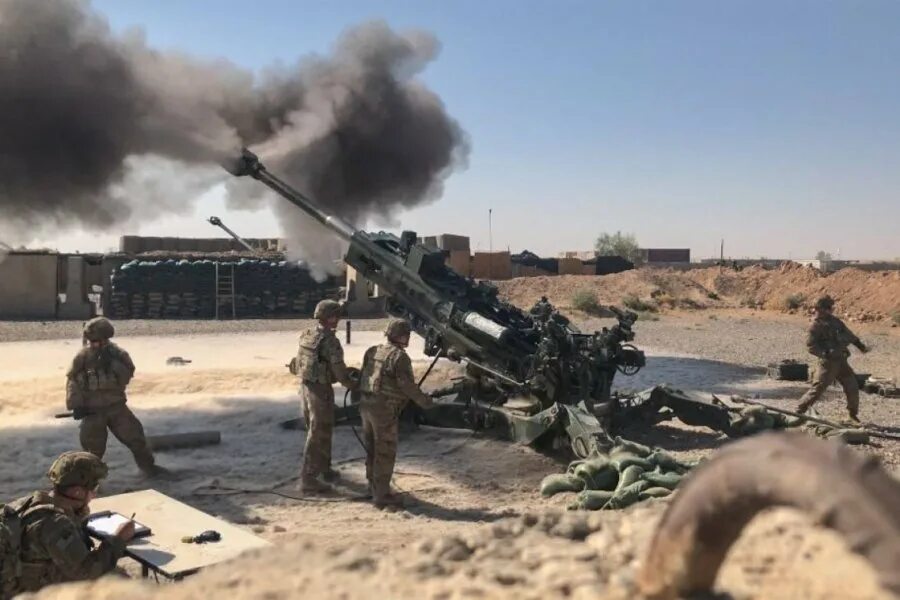 Военная база США В Сирии эт-Танф. Аль Танф в Сирии. M777 Howitzer.