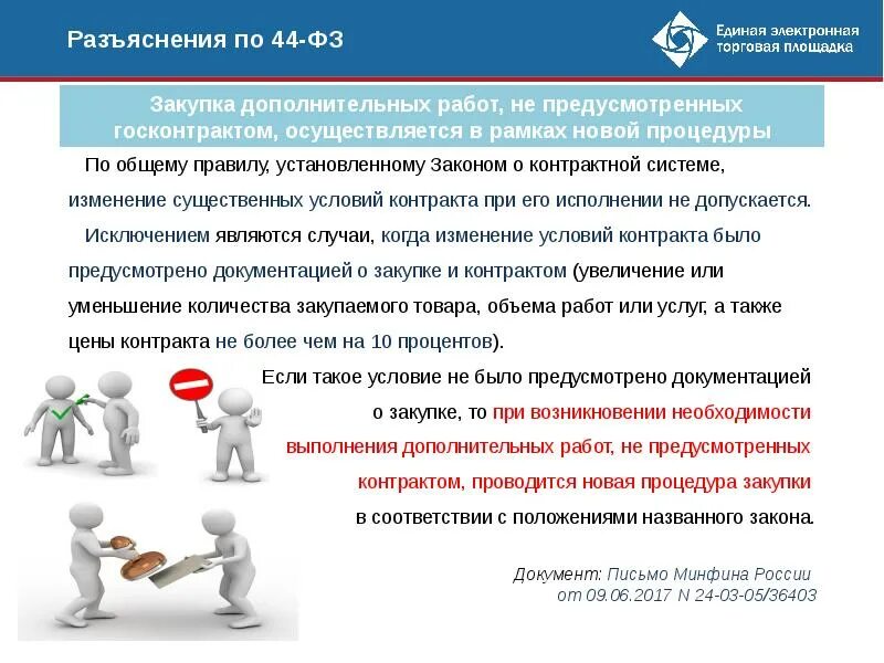 Работы не предусмотренные контрактом
