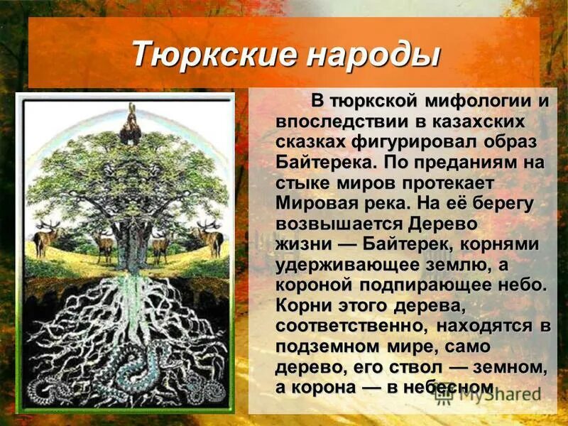 Имена обозначающие дерево. Миф мировое дерево Байтерек. Мировое дерево. Образ мирового древа. Мифы мировое дерево.