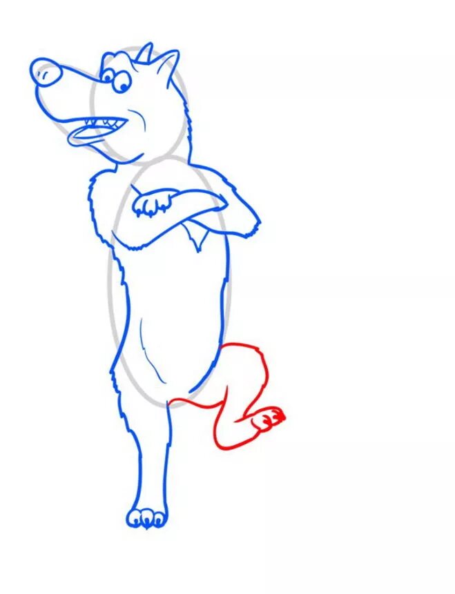 Нарисовать волка мультика. Волк рисунок для детей. нарисоватьволкапизмультика.