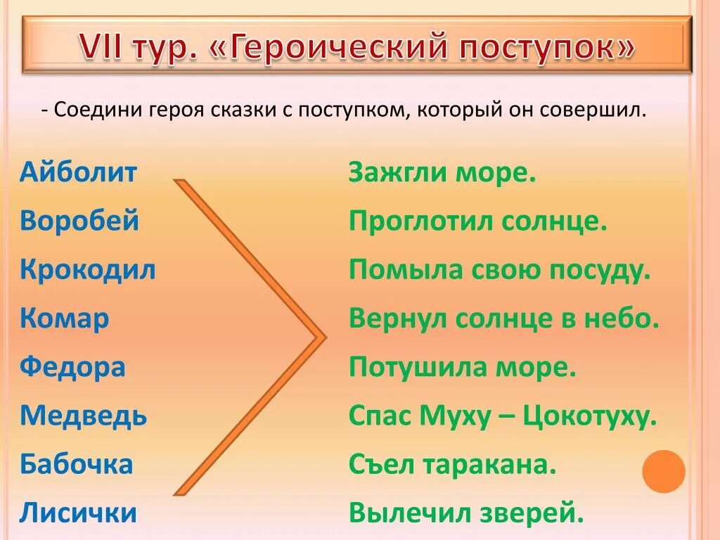 Соедини героев произведений