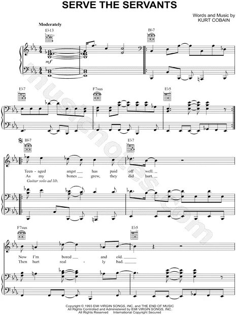 Serve the servants. Serve the servants nirvana. serve the servants nirvana notes piano. piano sheet serve the servants. серв зе сервантс нирвана аккорды.