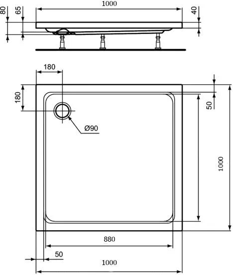 Поддон душевой 100x100. Душевой поддон Practic 437872 ideal Standard. Душевой поддон Gemy st19 r 100x90.