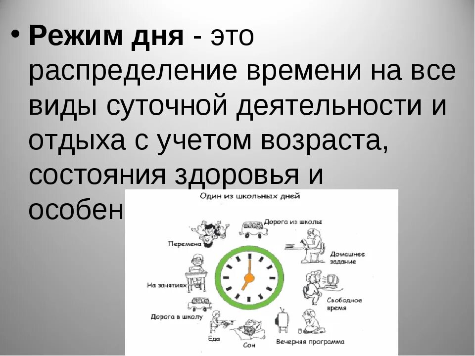 Временем отдыха называется время. Режим дня. Режим дня презентация. Распорядок дня презентация. Распределение режима дня.