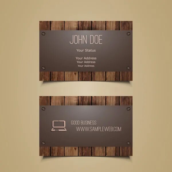 Free PSD Wooden business card template Wooden business card, Free business card