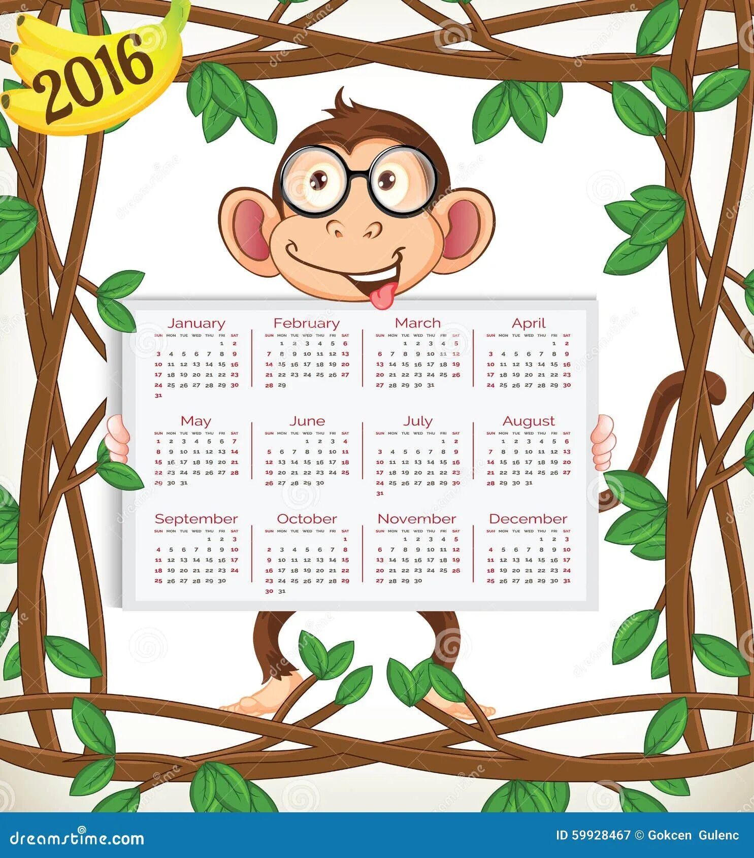 Календарь с обезьяной. Календарь 2016 год обезьяны. Календарь с обезьянами 2016. Календарь на новый год 2016 год обезьяны.